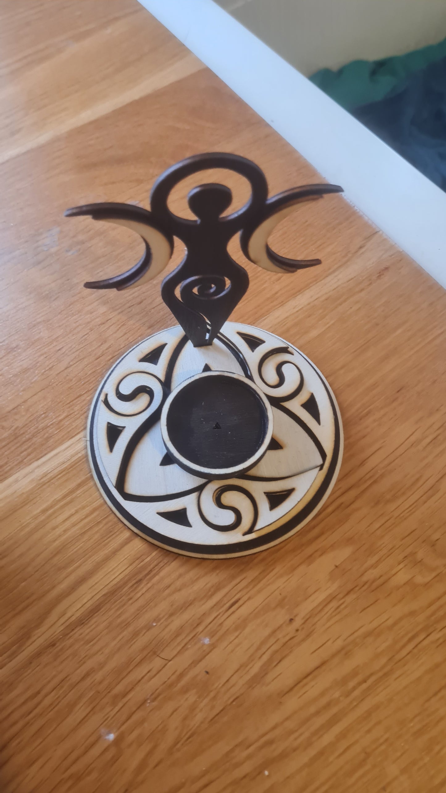 Moon Goddess Tea Light Holder / Incense Stick Holder