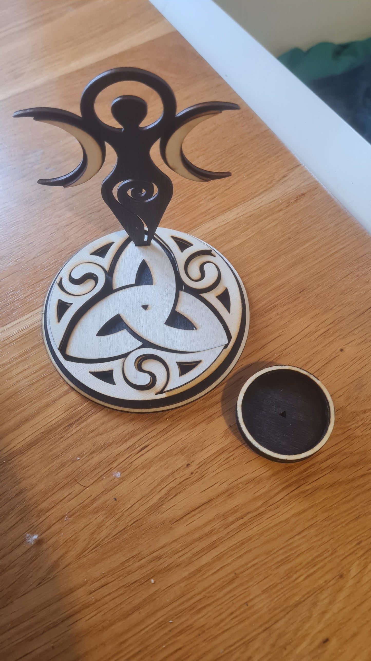 Moon Goddess Tea Light Holder / Incense Stick Holder