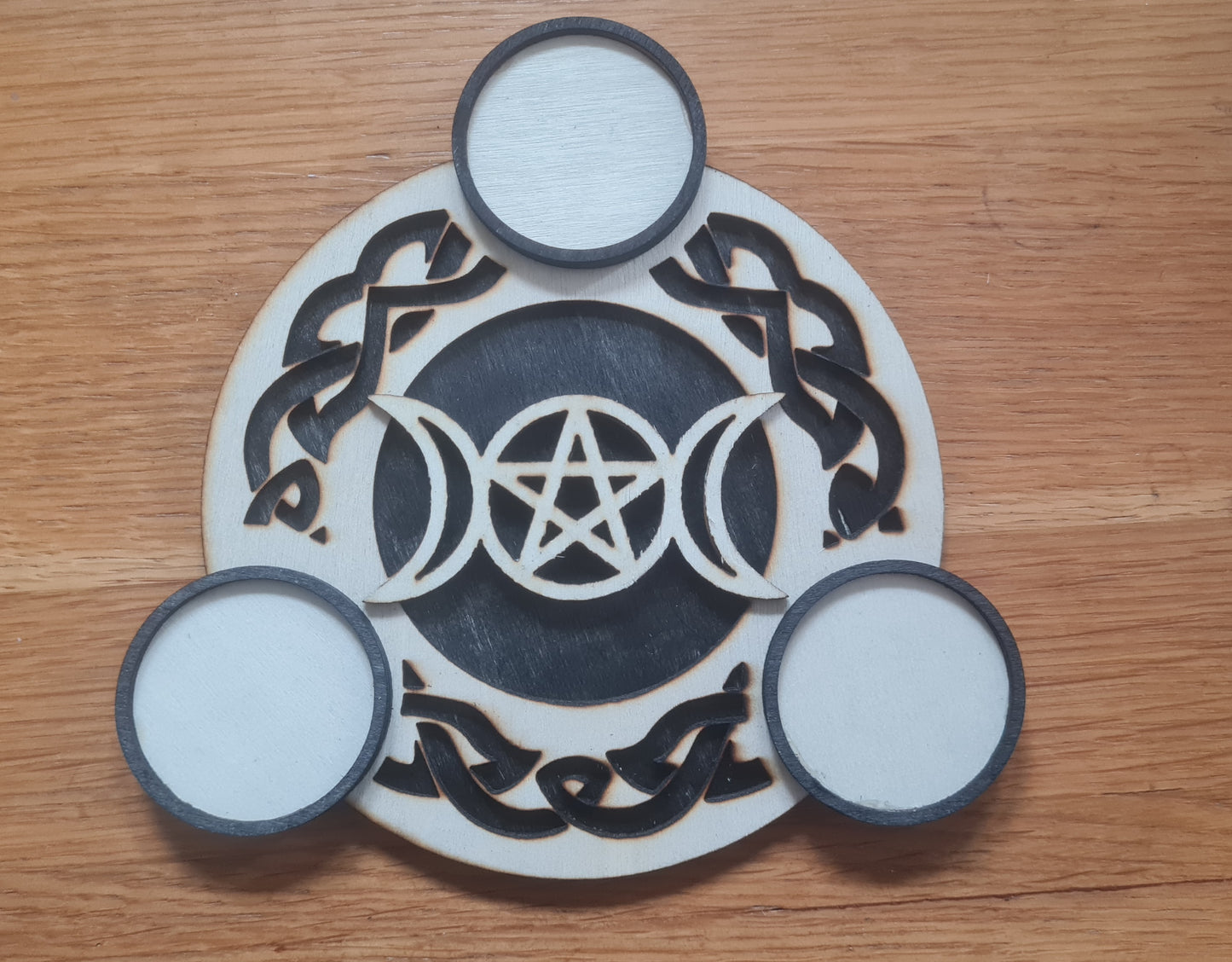 Triple Moon Tea Light Holder